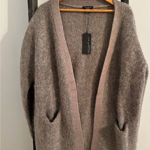 Cardigan, Mohair size Med Tan color NWT